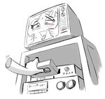  animate_inanimate blush brain_dump brokenlynx21 burnbot female monochrome television tongue tongue_out vcr 