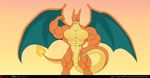  abs absurd_res alpha_male anthro balls beef biceps big_penis charizard dragon exercise fire flexing gym hi_res huge_muscles invalid_tag male manly muscular nintendo nude pecs penis pok&eacute;mon solo tongue video_games wings workout yiffler 