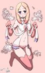  2017 artist_name babydoll blonde_hair bow bow_panties cosplay dated elbow_gloves facepaint gen_6_pokemon gloves lamb-oic029 lingerie looking_at_viewer matsurika_(pokemon) navel paint_stains panties pokemon pokemon_(game) pokemon_sm ribbon solo stomach sylveon sylveon_(cosplay) thighhighs underwear 
