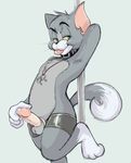  anthro balls cat cock_ring dancing dandi erection feline gay_symbol humanoid_penis looking_at_viewer male mammal penis pinup pole pole_dancing pose precum raised_leg rubber seductive solo tom_(tom_&amp;_jerry) tom_and_jerry tongue tongue_out whiskers 
