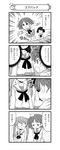  4girls 4koma absurdres bandages blouse closed_eyes comic fume girls_und_panzer glasses greyscale head_bump head_out_of_frame highres long_hair long_sleeves miniskirt monochrome multiple_girls nanashiro_gorou neckerchief o_o official_art ooarai_school_uniform oono_aya opaque_glasses open_mouth pdf_available pleated_skirt round_eyewear sakaguchi_karina school_uniform serafuku short_hair skirt standing sweatdrop translated tripping utsugi_yuuki yamagou_ayumi |_| 