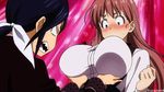  2girls animated animated_gif blue_hair blush bouncing_breasts breasts fondling huge_breasts kikuchi_sonoka multiple_girls pink_hair shokugeki_no_souma tsunozaki_taki 