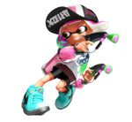  cephalopod dual_wielding female holding_object holding_weapon humanoid inkling marine nintendo official_art sneakers splatoon splatoon_2 squid tentacle_hair tentacles video_games weapon 
