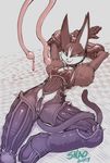  2017 anthro breasts erect_nipples feline female lynx mammal miyu_lynx nintendo nipple_bulge nipples small_breasts smile snao solo star_fox tentacles video_games 