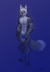  anthro big_sheath canine clothing julicat looking_at_viewer male mammal muscular revealing_(disambiguation) solo standing underwear 