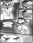  anthro canine comic disney dynoex english_text fox fur male mammal nick_wilde raccoon text zootopia 