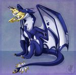  2017 axirpy blue_fur bulge dragon drooling duo eating feathers feral fluffy fur furred_dragon ladyvenommyotismon lothar male membranous_wings saliva sticky swallowing teeth throat tongue vore wet white_fur wings 