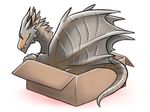  ambiguous_gender box canes-cm capcom cute dragon elder_dragon feral in_box in_container kushala_daora monster_hunter simple_background solo video_games white_background 