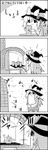  apple bow check_translation comic commentary_request food fruit greyscale hat highres kirisame_marisa kneeling long_hair monochrome oven potters_wheel pottery shaded_face shoujo_kitou-chuu smile sparkle stool tani_takeshi touhou translation_request witch_hat yukkuri_shiteitte_ne 