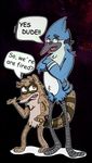  avian cartoon_network mammal mordecai_(regular_show) nevan_vedie regular_show rigby_(regular_show) 