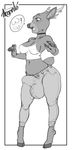  2017 anthro antlers argento armpits balls big_balls big_breasts breasts bulge cervine chocker cleavage clothed clothing dafallen0ne deer dickgirl hi_res horn huge_balls huge_bulge intersex lips mammal shirt simple_background solo standing tank_top thick_thighs tight_clothing 