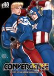  2boys ass bara blonde_hair captain_america male_focus mask multiple_boys muscle mxsxe restrained 