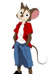  an_american_tail anthro black_eyes clothed clothing fievel_mousekewitz grummancat male mammal mouse rodent 