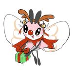  :d ambiguous_gender antlers arthropod bell blush bow christmas cute digital_media_(artwork) fangs feral flying gift holidays horn insect insect_wings jingle_bell looking_at_viewer marblerabbitworld nintendo pink_body pok&eacute;mon red_bow red_scarf ribombee scarf shiny_pok&eacute;mon simple_background smile solo video_games white_background wings 