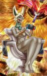 3_eyes absurd_res animal_ears anthro breasts chair duel_monster exodia_the_forbidden_one female furniture genitals hair heartlessangel3d hi_res jewelry mineru multi_eye nintendo nintendo_switch nipples nude open_mouth pussy ring sitting smile solo yu-gi-oh! zonai