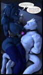 2023 3d_(artwork) 5_fingers abs anthro anthro_on_anthro aquarius_(petruz) armor athletic athletic_anthro athletic_female athletic_male bear big_breasts black_nose blue_body blue_fur blue_hair braided_hair breast_play breast_suck breasts clothing collar collar_only dialogue digital_media_(artwork) dominant dominant_female duo english_text female fingers fur hair hands_behind_back hi_res humanoid_hands legwear lizard male male/female mammal mostly_nude muscular muscular_anthro muscular_female navel nipples nude on_lap pauldron pecs petruz_(copyright) rasputitsa_(petruz) reindeerviking reptile scales scalie sitting sitting_on_lap source_filmmaker speech_bubble stockings submissive submissive_male sucking teeth text white_body white_scales
