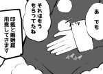  1girl beni_shake close-up dress fur-trimmed_dress fur-trimmed_sleeves fur_trim greyscale hand_on_own_stomach long_sleeves lower_body monochrome original santa_costume simple_background sleeves_past_wrists solo translation_request white_background 