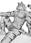 abs anthro bulge clothing felid fur hi_res lifewonders live_a_hero male mammal mask monochrome muscular muscular_anthro muscular_male nipples pantherine pecs ryekie_(live_a_hero) solo striped_body striped_fur stripes superhero tiger uiwbdk06df4n9to underwear