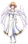 angel_wings boots cross-laced_footwear full_body halo lace-up_boots lowres nukidoki! official_art sera_mitra_airun solo transparent_background white_footwear wings 