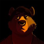 animated austin_(night_physics) bear bust_(disambiguation) clothed clothing ear_piercing facial_piercing jefflaclede light male mammal nose_piercing piercing solo 