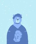  austin_(night_physics) bear christmas clothing dramamine ear_piercing facial_piercing grinch happy holidays male mammal nose_piercing piercing smile snow solo sweater young 