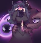  ? ambiguous_gender big_breasts blush breasts clothing dress fangs female gastly hair hairband haunter hex_maniac huge_breasts human human_focus long_hair mammal navel nintendo nipple_bulge not_furry open_mouth pok&eacute;mon purple_eyes raikissu standing torn_clothing video_games wide_hips 