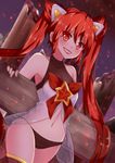  alternate_costume alternate_hair_color alternate_hairstyle fingerless_gloves gloves jinx_(league_of_legends) league_of_legends lipstick long_hair magical_girl red_hair solo star_guardian_jinx tied_hair twintails underwear very_long_hair 