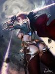  armor ass fiora_laurent league_of_legends lee_jung_hun pantsu signed sword thighhighs underboob 