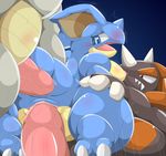  2017 anal blush breasts erection female male male/female mammal nidoqueen nintendo nipples nude open_mouth penetration penis pok&eacute;mon pussy rhydon rhydontype rhyperior sex smile type vaginal vaginal_penetration video_games 