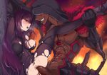  1girl abs armor armored_boots arms_up ass blood blue_hair blush bodysuit boots bound bound_wrists breasts censored chest_tattoo cu_chulainn_alter_(fate/grand_order) dark_skin dark_skinned_male fate/grand_order fate_(series) grin hetero high_heels lancer leg_up long_hair medium_breasts mosaic_censoring navel nipples open_mouth penis pubic_hair purple_eyes purple_hair pussy rape scathach_(fate)_(all) scathach_(fate/grand_order) sex smile tail tattoo teeth torn_bodysuit torn_clothes vaginal virgin yuzuruka_(bougainvillea) 