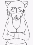 animated anthro canid canine canis female gag gagged key low_res mammal muzzle_(object) muzzled padlockedpadding restraints straitjacket wolf