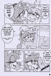  &lt;3 absurd_res amy_rose anthro big_breasts breasts canine comic english_text erection female fox hedgehog hi_res male mammal michiyoshi miles_prower monochrome penis sonic_(series) text uncensored 