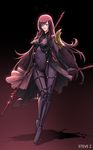  bodysuit fate/grand_order scathach_(fate/grand_order) steve_zheng weapon 