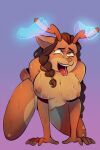 ahegao all_fours anthro antler_grab antlers areola azik big_breasts bodily_fluids breasts brown_body brown_fur brown_hair brown_tail countershade_face countershade_fur countershade_legs countershade_thighs countershade_torso countershading cum deer disembodied_hand female front_view fur genital_fluids ghost_hands gradient_background hair hi_res horn looking_pleasured mammal markings multicolored_body multicolored_fur nipples open_mouth red_tongue saliva saliva_on_tongue simple_background solo solo_focus spots spotted_body spotted_fur tail tan_areola tan_body tan_countershading tan_nipples tan_spots tan_tail teeth tongue tongue_out two_tone_body two_tone_fur two_tone_tail yellow_eyes 