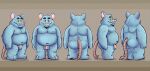 06betos11 2024 absurd_res anthro balls beard belly blue_body brok_the_investigator butt facial_hair flaccid genitals hacker_(brok_the_investigator) hi_res male mammal model_sheet moobs mouse multiple_poses murid murine navel nipples overweight overweight_male penis pink_nose pose rodent simple_background smile solo turnaround
