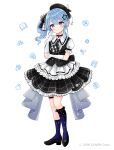  1girl beret black_footwear full_body gloves hair_ornament hat high_heels hololive hoshimachi_suisei lace-trimmed_gloves lace_trim plaid_headwear sakura_oriko side_ponytail simple_background smile solo standing star_(symbol) star_hair_ornament virtual_youtuber white_background white_gloves 