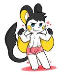  &lt;3 anthro barefoot boxer_briefs bulge clothed clothing cub emolga flaccid grin looking_at_viewer nintendo oob patagium penis penis_outline pok&eacute;mon seductive slim thumbs_up tight_clothing topless underwear video_games young 