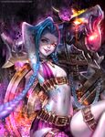  garter gun jinx league_of_legends sangrde tattoo thighhighs watermark 