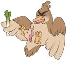  alpha_channel avian beak bird duck erection eyes_closed farfetch&#039;d feathered_wings feathers feet feral leek lying male nintendo open_mouth penis pok&eacute;mon simple_background skittycrusader solo talons tongue transparent_background video_games wings 