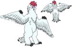 2017 alpha_channel ambiguous_gender anthro avian beak bird black_beak black_spots claws digital_drawing_(artwork) digital_media_(artwork) digitigrade eyebrow_through_hair eyebrows feathered_wings feathers featureless_crotch feet flat_colors hair hi_res horned_owl jaspering markings model_sheet owl pink_hair pupils purple_eyes purple_pupils simple_background snowy_owl solo spots spotted_body spotted_feathers tail tail_feathers talons toes translucent translucent_hair transparent_background true_owl watermark white_body white_feathers wing_claws wings