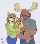  anthro cat cervine cub family feline lynx mammal moose wolfblade young 