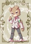  anthro bill_grey black_nose brown_fur canine clothing dog footwear fur male mammal necktie nintendo solo star_fox suit video_games きゃらられな 