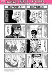  4koma banjiao_qingniu blush censored chinese circlet comic eighth_note genderswap genderswap_(mtf) greyscale handkerchief highres hood hooded_jacket jacket journey_to_the_west mask mole mole_under_mouth monkey_tail monochrome mosaic_censoring musical_note otosama pointing ponytail sha_wujing simple_background spoken_ellipsis sun_wukong sweat tail taishang_laojun translated whistling zhu_bajie 