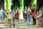  beard bodhi_rook c-3po cassian_andor chewbacca chirrut coat everyone facial_hair good_end grass han_solo hat helmet highres jyn_erso k-2so looking_at_viewer luke_skywalker medal military military_uniform officer old princess_leia_organa_solo r2-d2 rebel_alliance robot rogue_one:_a_star_wars_story science_fiction soldier spoilers staff star_wars temple uniform victory what_if 