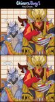  armor cape chimera-song claws clothing comic dialogue disgust dragon drum_(buddyfight) food future_card_buddyfight hair horn male muscular nude pudding reptile scalie sitting spoon surprise teeth threaten 