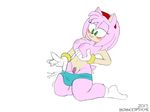  2017 amy_rose areola armpits big_breasts blush breasts clothing digital_media_(artwork) distancedpsyche ejaculation erect_nipples female fur gloves green_eyes half-closed_eyes hedgehog mammal navel nipples orgasm panties pussy_ejaculation pussy_juice simple_background solo sonic_(series) underwear 