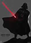  armor cape character_name cyborg darth_vader energy_sword helmet lightsaber male_focus signature sith solo star_wars sword watermark weapon xiaoguimist 