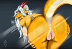  anthro areola big_breasts breasts butt dragon female harnny looking_at_viewer looking_back nipples nude pussy scalie 