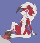  2017 animal_genitalia animal_penis canine claws cum duo ellistia erection female foot_fetish footjob lycanroc male male/female mammal midnight_lycanroc nintendo nude paws penis pok&eacute;mon pussy simple_background smile solo_focus video_games 