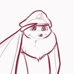  2018 anthro bat bat_wings crying_cat deke_(ittybittykittytittys) hat ittybittykittytittys male mammal membranous_wings meme monochrome red_and_white salute simple_background solo tears white_background wings 